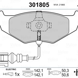 Set placute frana VALEO 301805 – VW | AutoRival