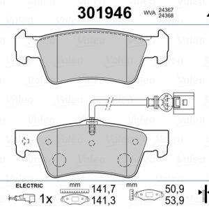Set placute frana VALEO 301946 – VW | AutoRival