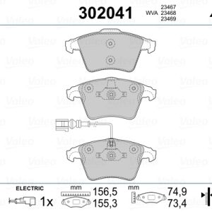 Set placute frana VALEO 302041 – VW | AutoRival