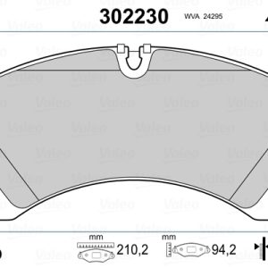 Set placute frana VALEO 302230 – VW | AutoRival