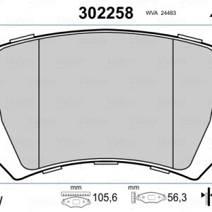 Set placute frana VALEO 302258 – VW | AutoRival
