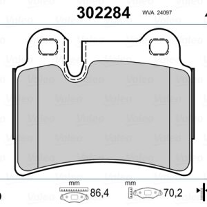 Set placute frana VALEO 302284 – VW | AutoRival