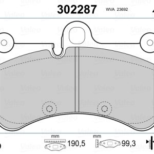 Set placute frana VALEO 302287 – VW | AutoRival