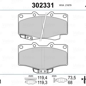 Set placute frana VALEO 302331 – VW | AutoRival