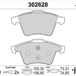 Set placute frana VALEO 302628 – VW | AutoRival
