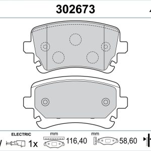 Set placute frana VALEO 302673 – VW | AutoRival