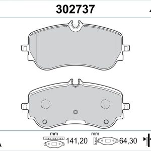 Set placute frana VALEO 302737 – VW | AutoRival