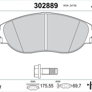 Set placute frana VALEO 302889 – VW | AutoRival
