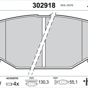 Set placute frana VALEO 302918 – VW | AutoRival