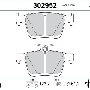 Set placute frana VALEO 302952 – VW | AutoRival