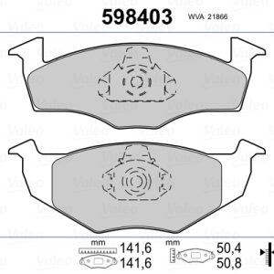 Set placute frana VALEO 598403 – VW | AutoRival