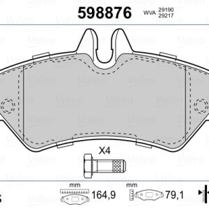 Set placute frana VALEO 598876 – VW | AutoRival
