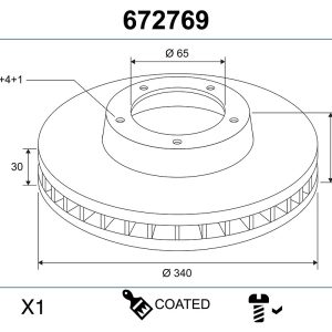 Disc frana VALEO 672769 – VW | AutoRival