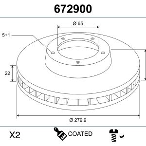 Disc frana VALEO 672900 – VW | AutoRival