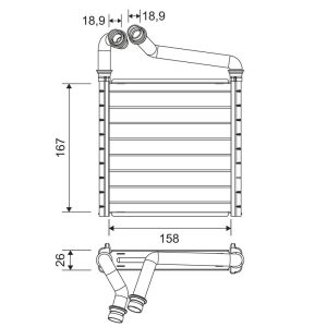 Schimbator de caldura incalzire habitaclu VALEO 811633 – VW | AutoRival