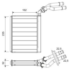 Schimbator de caldura incalzire habitaclu VALEO 811658 – VW | AutoRival
