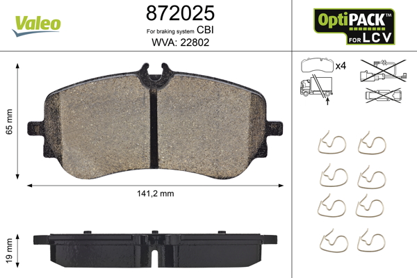 Set placute frana VALEO 872025 – VW | AutoRival