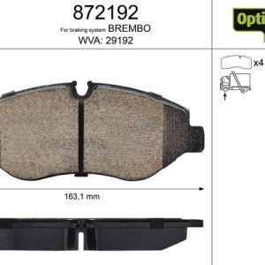 Set placute frana VALEO 872192 – VW | AutoRival
