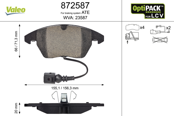 Set placute frana VALEO 872587 – VW | AutoRival