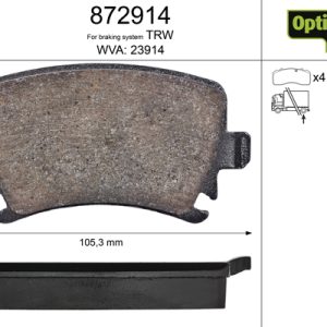Set placute frana VALEO 872914 – VW | AutoRival