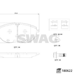 Set placute frana SWAG 33 10 7793 – VW | AutoRival