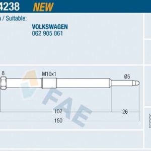 Bujie incandescenta FAE 74238 – VW | AutoRival