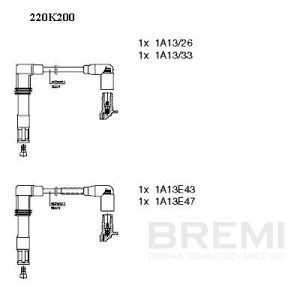 Set cablaj aprindere BREMI 220K200 – VW | AutoRival