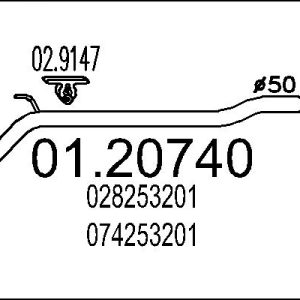 Racord evacuare MTS 01.20740 – VW | AutoRival