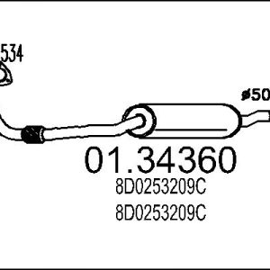 Toba esapament primara MTS 01.34360 – VW | AutoRival