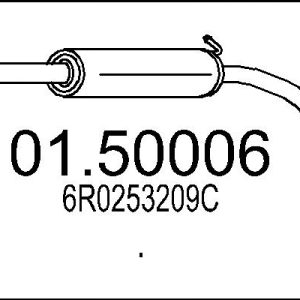 Toba esapamet intermediara MTS 01.50006 – VW | AutoRival