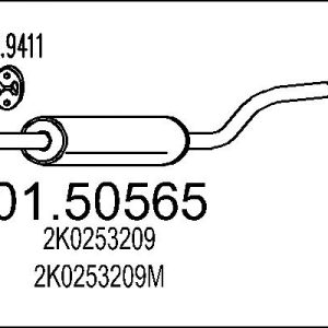 Toba esapamet intermediara MTS 01.50565 – VW | AutoRival