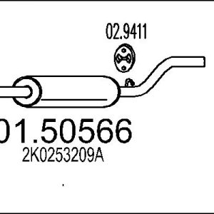 Toba esapamet intermediara MTS 01.50566 – VW | AutoRival