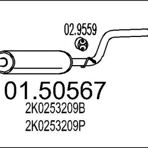 Toba esapamet intermediara MTS 01.50567 – VW | AutoRival