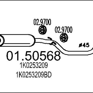 Toba esapamet intermediara MTS 01.50568 – VW | AutoRival