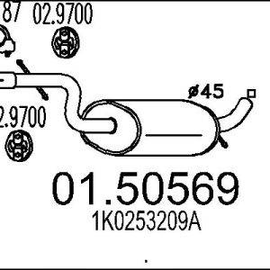 Toba esapamet intermediara MTS 01.50569 – VW | AutoRival