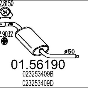 Toba esapamet intermediara MTS 01.56190 – VW | AutoRival
