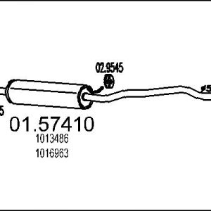 Toba esapamet intermediara MTS 01.57410 – VW | AutoRival