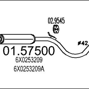 Toba esapamet intermediara MTS 01.57500 – VW | AutoRival