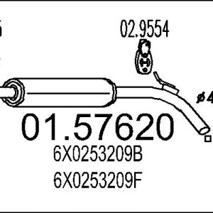 Toba esapamet intermediara MTS 01.57620 – VW | AutoRival