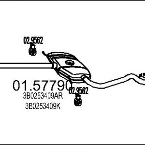 Toba esapamet intermediara MTS 01.57790 – VW | AutoRival