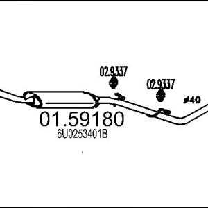 Toba esapamet intermediara MTS 01.59180 – VW | AutoRival