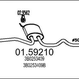 Toba esapamet intermediara MTS 01.59210 – VW | AutoRival