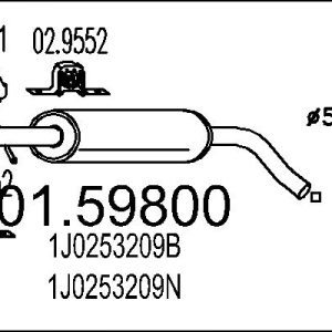 Toba esapamet intermediara MTS 01.59800 – VW | AutoRival