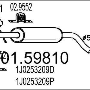 Toba esapamet intermediara MTS 01.59810 – VW | AutoRival