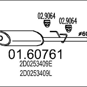 Toba esapament finala MTS 01.60761 – VW | AutoRival