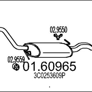 Toba esapament finala MTS 01.60965 – VW | AutoRival