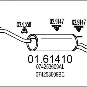 Toba esapament finala MTS 01.61410 – VW | AutoRival