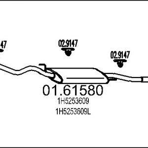 Toba esapament finala MTS 01.61580 – VW | AutoRival