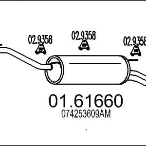 Toba esapament finala MTS 01.61660 – VW | AutoRival