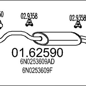 Toba esapament finala MTS 01.62590 – VW | AutoRival
